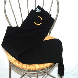 Cache Belted Black Boot Cut Stretch Women's Pant